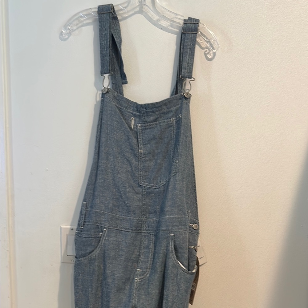 Denim Overalls Jumpsuit - Light Blue